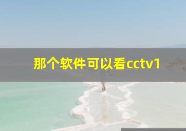 那个软件可以看cctv1