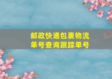 邮政快递包裹物流单号查询跟踪单号