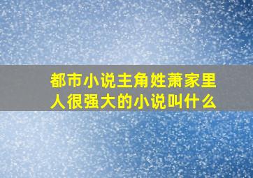 都市小说主角姓萧家里人很强大的小说叫什么