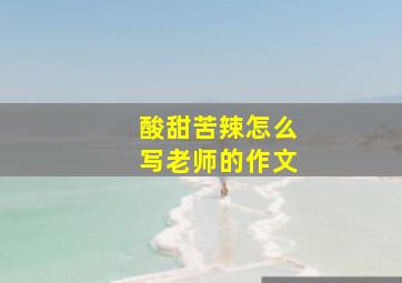 酸甜苦辣怎么写老师的作文