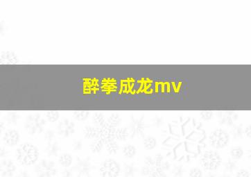 醉拳成龙mv