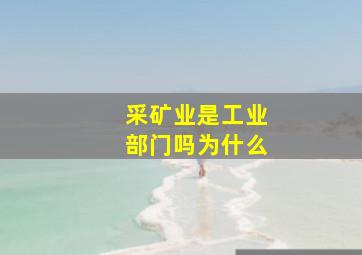 采矿业是工业部门吗为什么