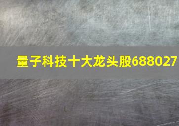 量子科技十大龙头股688027