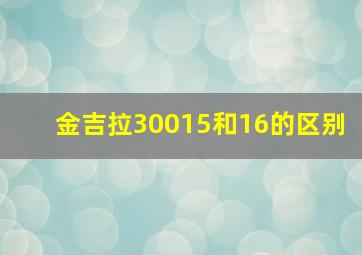 金吉拉30015和16的区别