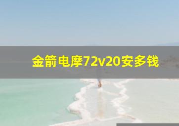 金箭电摩72v20安多钱