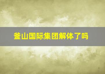 釜山国际集团解体了吗