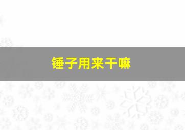 锤子用来干嘛