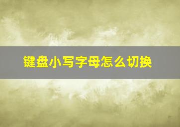 键盘小写字母怎么切换