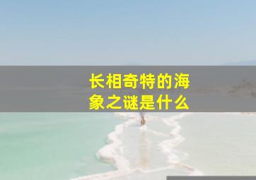 长相奇特的海象之谜是什么