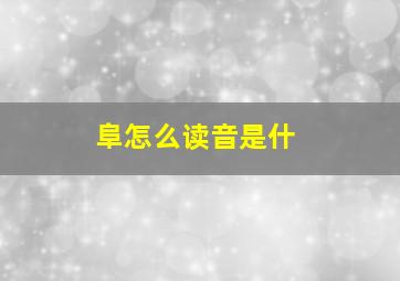 阜怎么读音是什