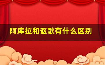 阿库拉和讴歌有什么区别