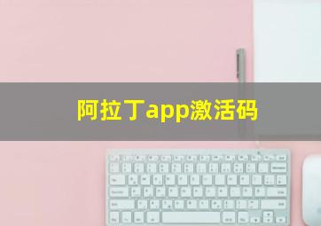 阿拉丁app激活码