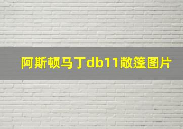 阿斯顿马丁db11敞篷图片