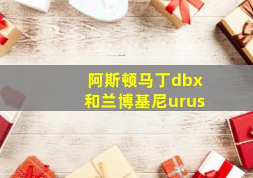 阿斯顿马丁dbx和兰博基尼urus