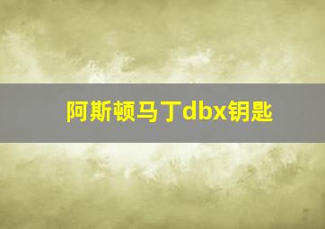 阿斯顿马丁dbx钥匙