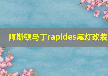 阿斯顿马丁rapides尾灯改装