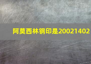 阿莫西林钢印是20021402