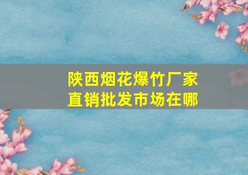 陕西烟花爆竹厂家直销批发市场在哪