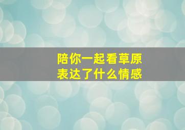 陪你一起看草原表达了什么情感