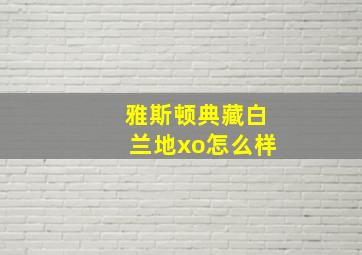 雅斯顿典藏白兰地xo怎么样