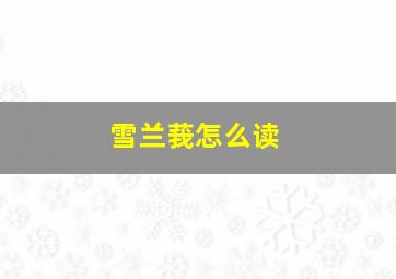 雪兰莪怎么读