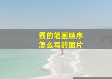 霸的笔画顺序怎么写的图片