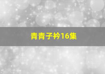 青青子衿16集