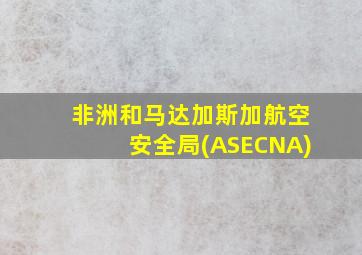 非洲和马达加斯加航空安全局(ASECNA)