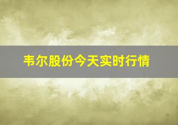 韦尔股份今天实时行情