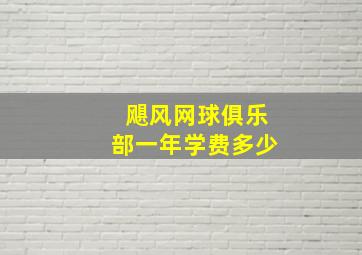 飓风网球俱乐部一年学费多少