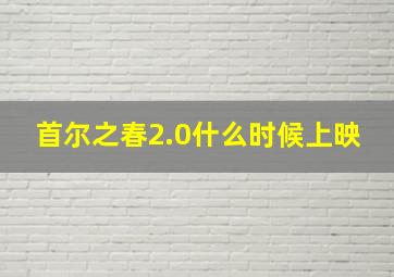 首尔之春2.0什么时候上映