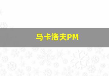 马卡洛夫PM