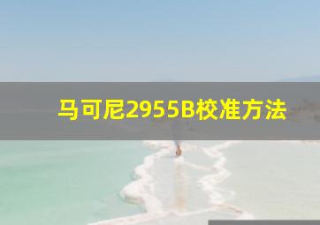 马可尼2955B校准方法