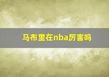 马布里在nba厉害吗