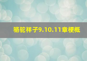 骆驼祥子9.10.11章梗概