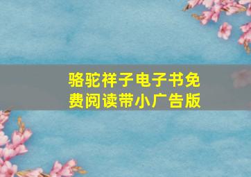 骆驼祥子电子书免费阅读带小广告版