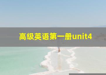 高级英语第一册unit4