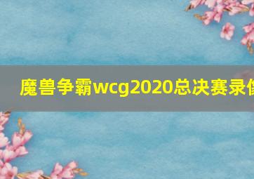 魔兽争霸wcg2020总决赛录像