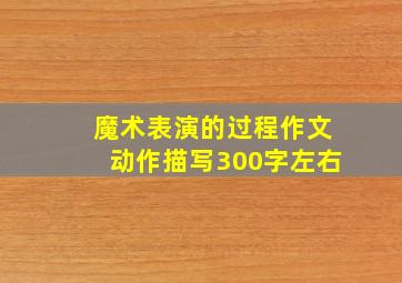 魔术表演的过程作文动作描写300字左右