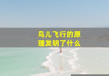 鸟儿飞行的原理发明了什么