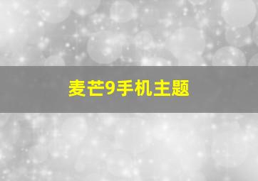 麦芒9手机主题