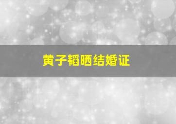 黄子韬晒结婚证