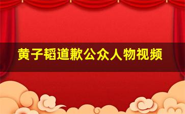 黄子韬道歉公众人物视频