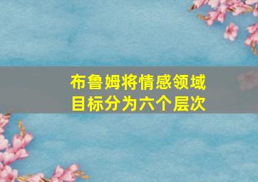 布鲁姆将情感领域目标分为六个层次