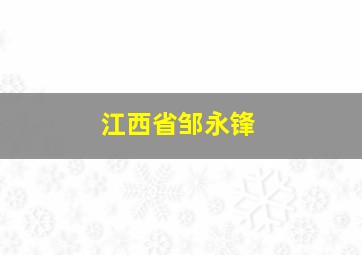 江西省邹永锋